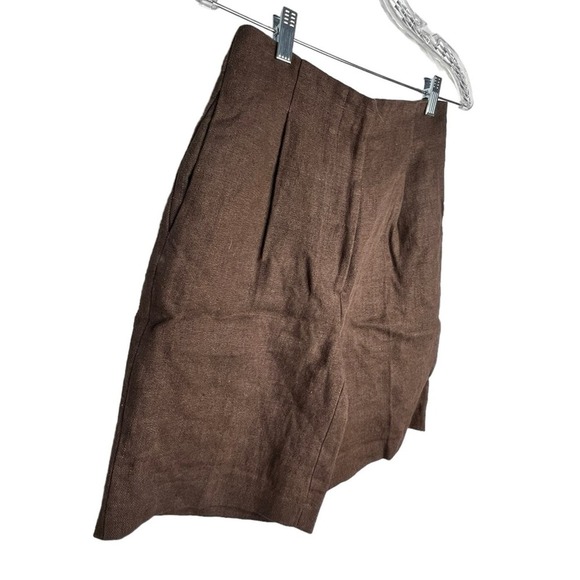 LouLou Studio Brown Linen Shorts - Picture 3 of 6